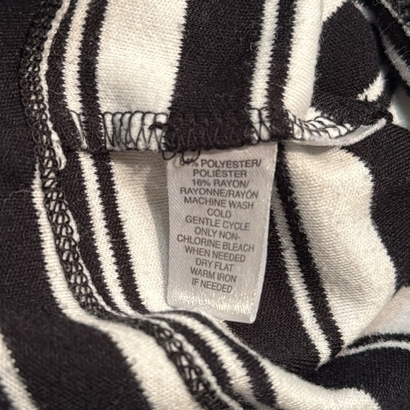 Loft Black & Cream Striped Dress - Picture 5 of 8